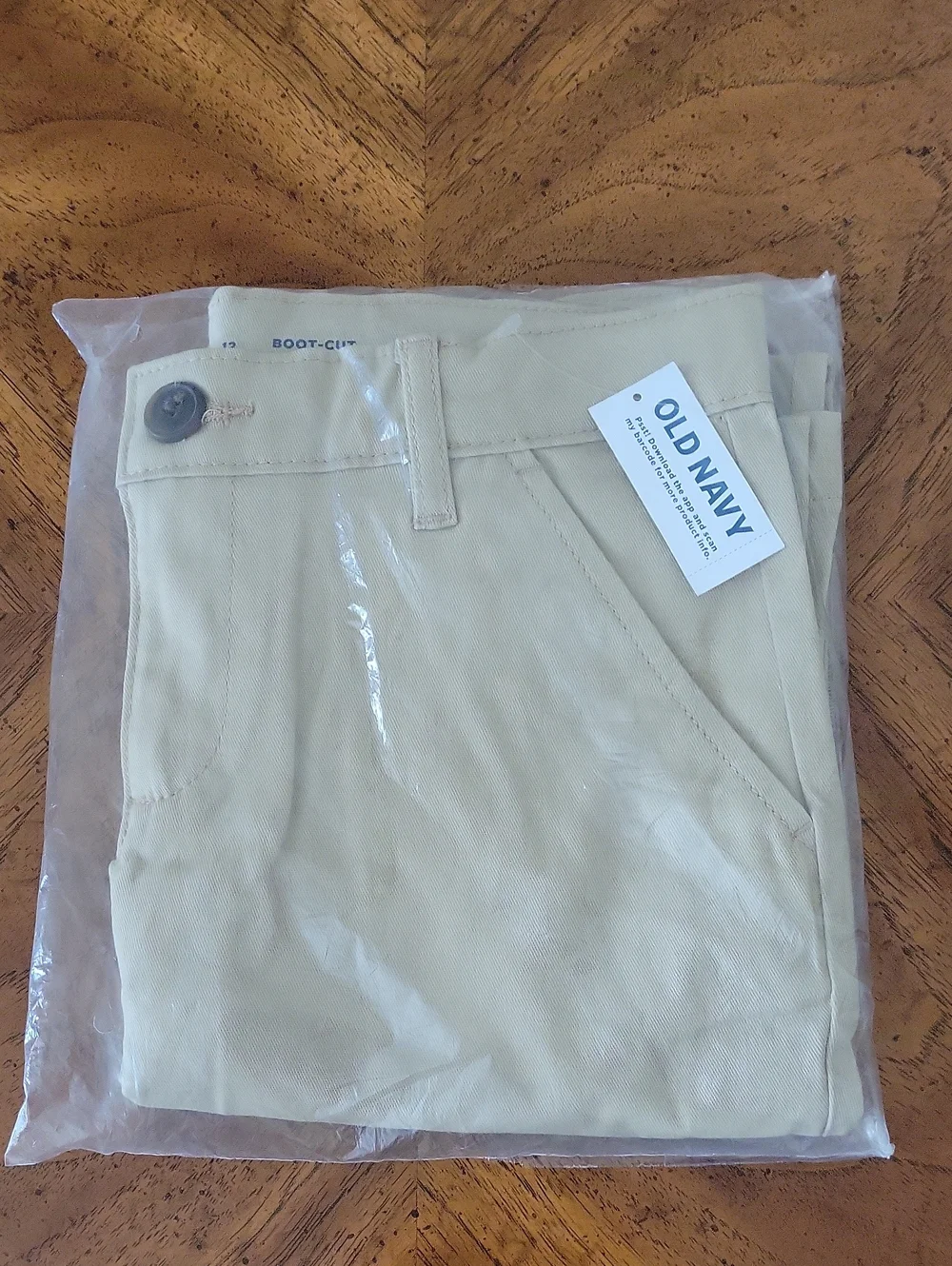 Old Navy Girl's Boot Cut School Uniform Pants, Khaki, 12, NWT